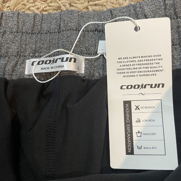 NWT Cool Run Women's Gray Compression Running Shorts Athletic Size Large L - Picture 3 of 7